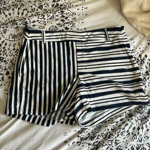 Spanx Sunshine Shorts Blue Painted Stripe Size Medium